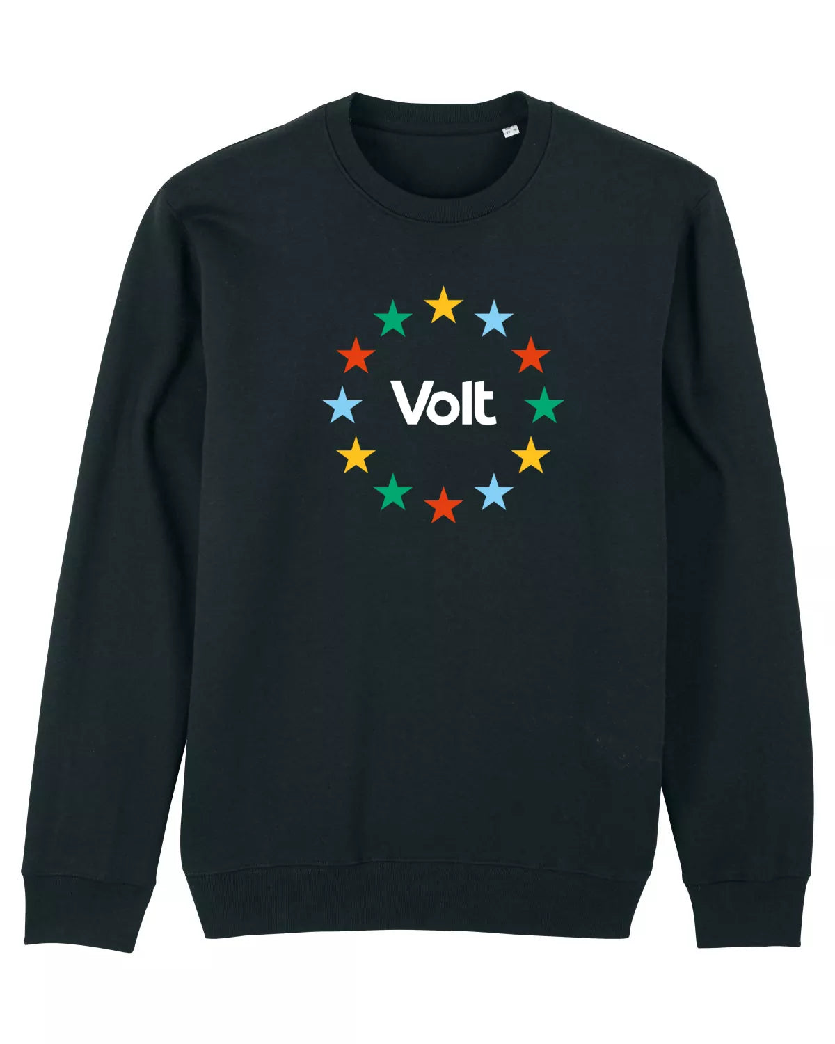 Organic Sweatshirt Colorful Stars / Black